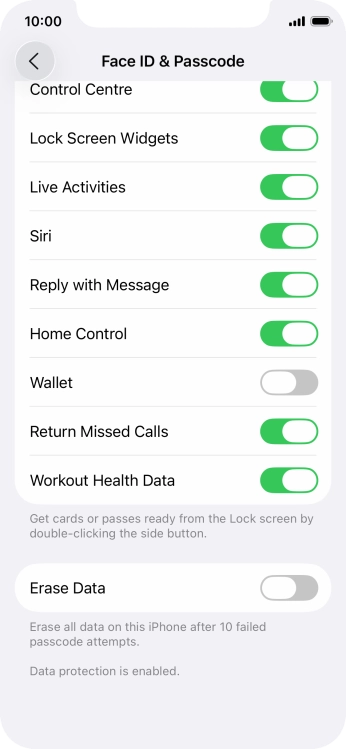 Press the indicator next to 