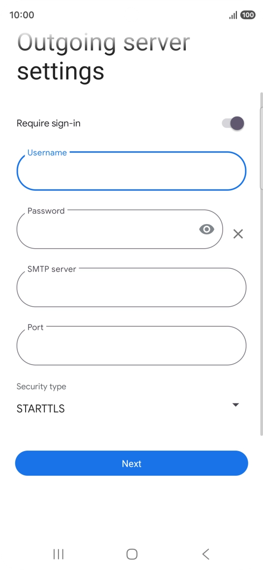 Press the field below 