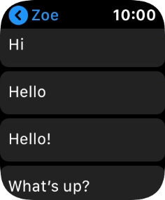Press the required quick reply.