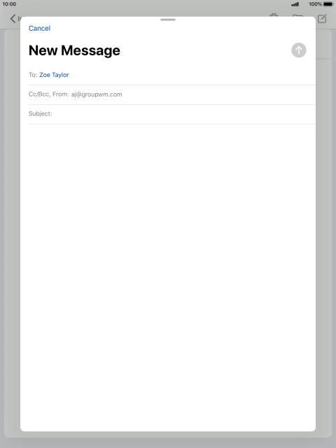 Press Subject: and key in the required subject.