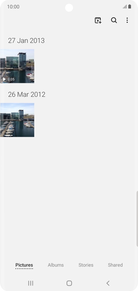 Press Albums and go to the required folder.