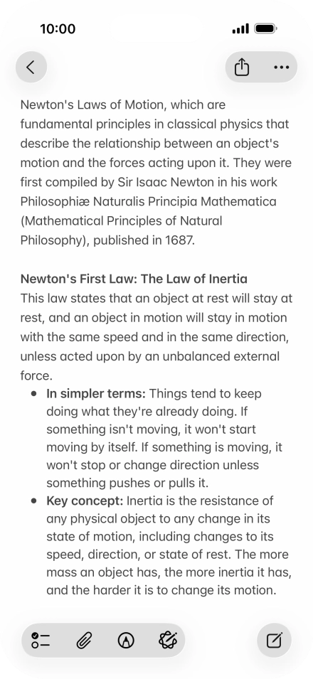 Press the Apple Intelligence icon.