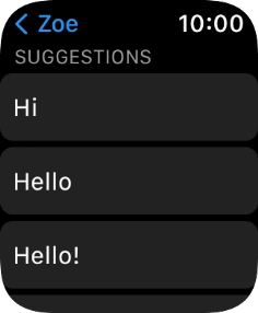 Press the required quick reply.