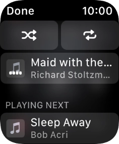 Press the shuffle icon to turn the function on or off.