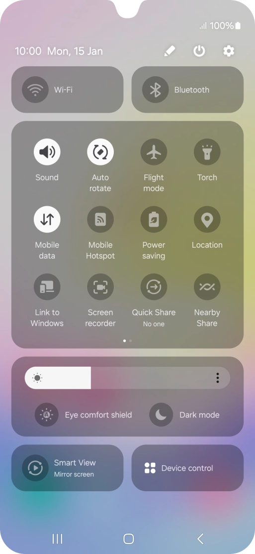 Press the settings icon.