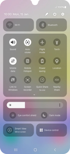 Press the settings icon.