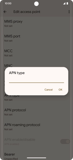 Key in mms and press OK.