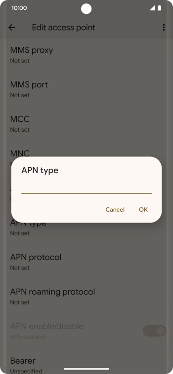 Key in mms and press OK.