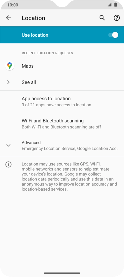 Press App access to location.