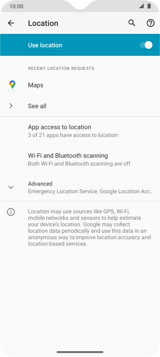 Press App access to location.