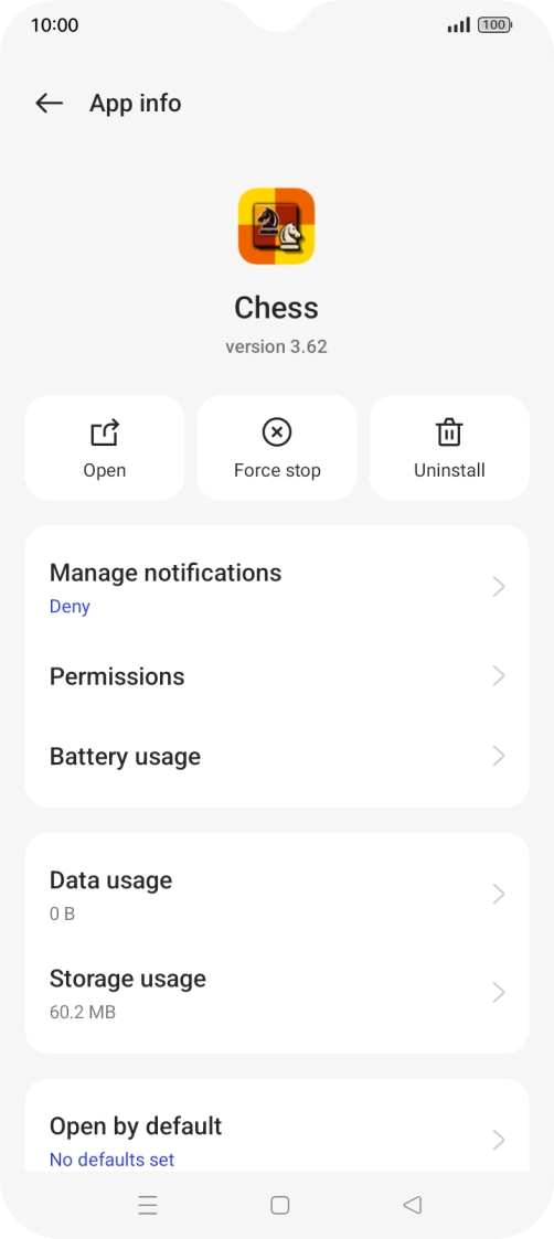 Press Storage usage.