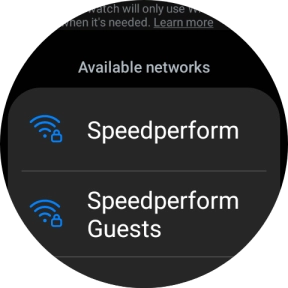 Press the required Wi-Fi network.
