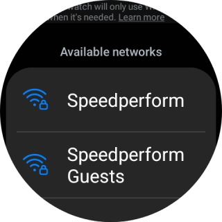 Press the required Wi-Fi network.