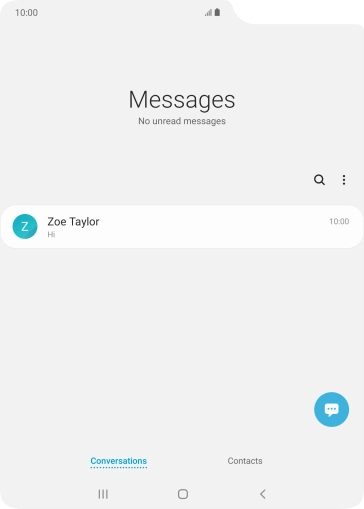 Press the menu icon.