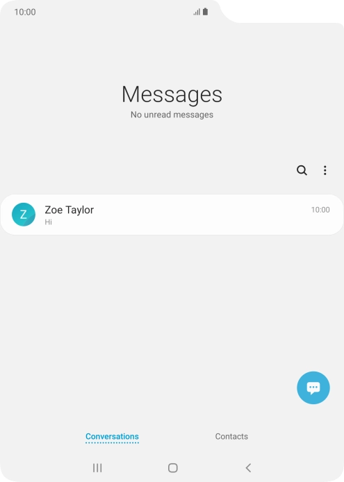 Press the menu icon.
