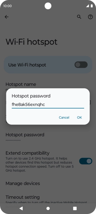 Key in the required password and press OK.