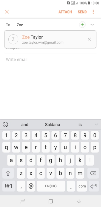 Press the required contact.