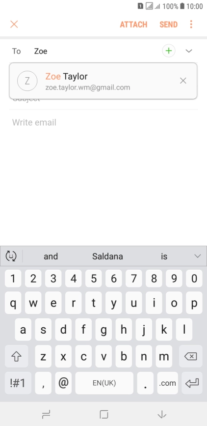 Press the required contact.