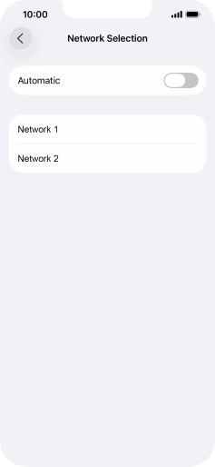 If you turn off the function, press the required network.