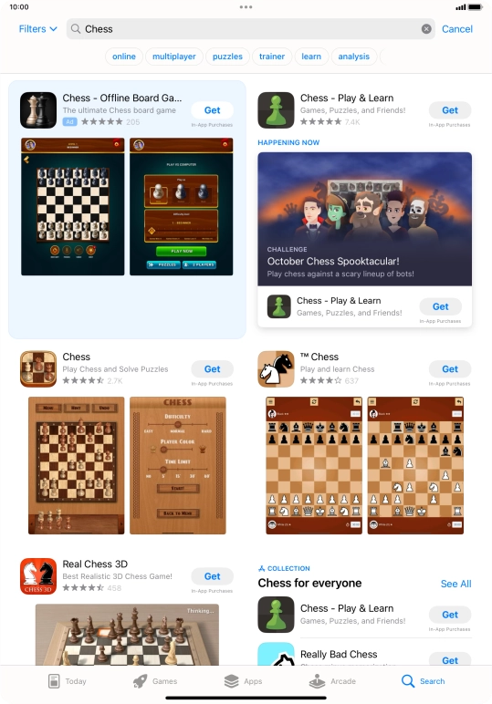 Press the required app.