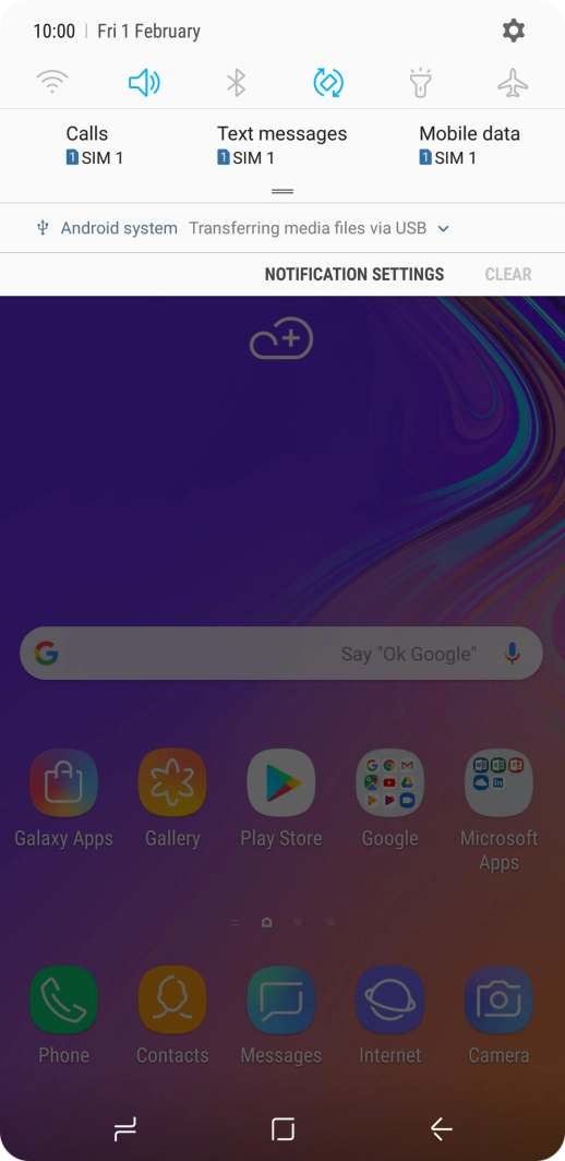 Press the connection icon.