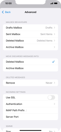Press the indicator next to 