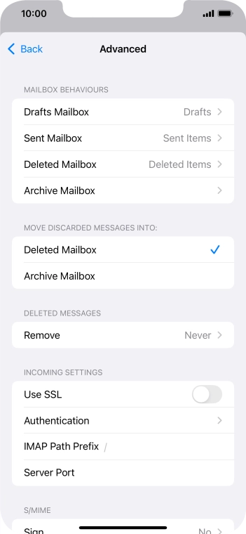 Press the indicator next to 