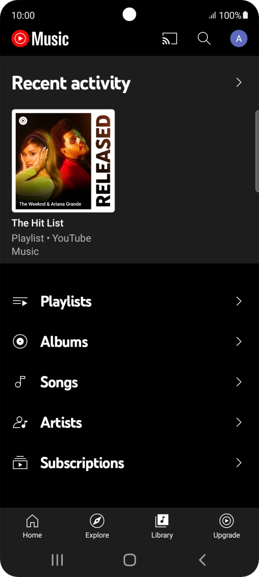 Press the required category and go to the required audio file.