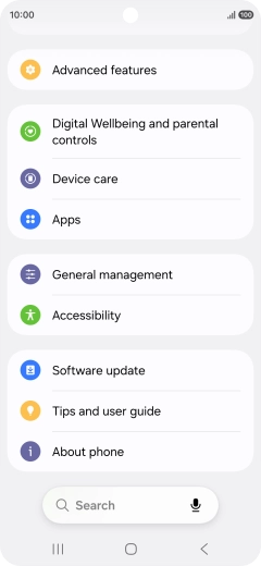 Press Software update.