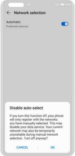 Press OK and your phone will search for networks.