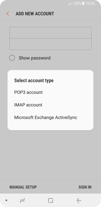 Press IMAP account.