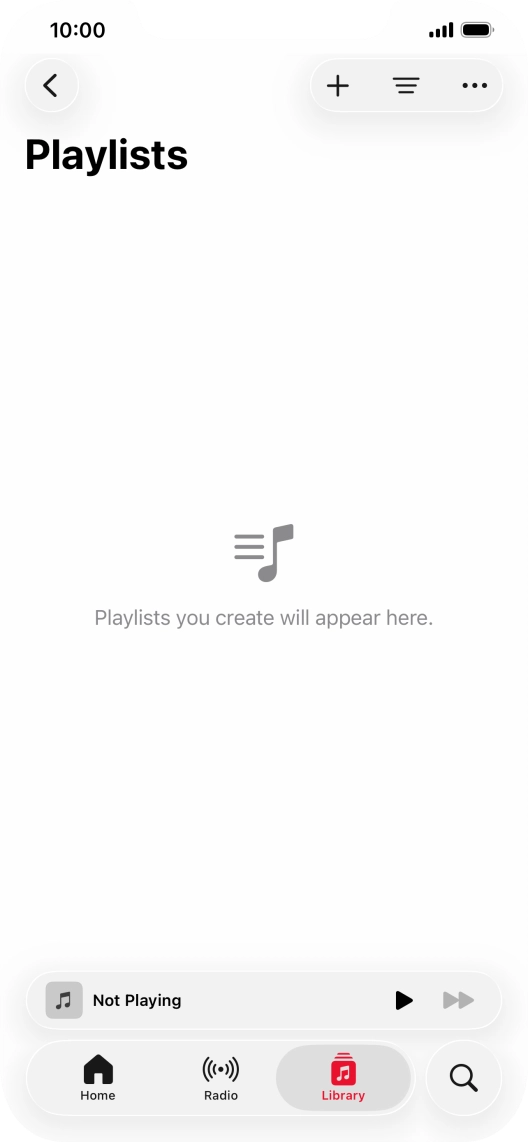 Press the new playlist icon.