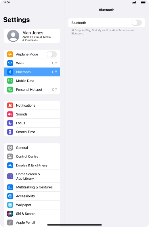 Press the indicator next to 