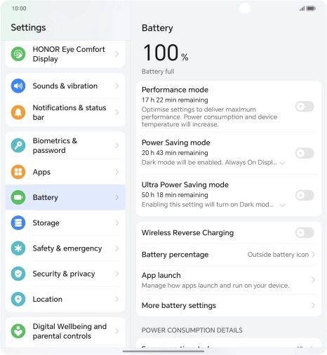 Press the indicator next to 