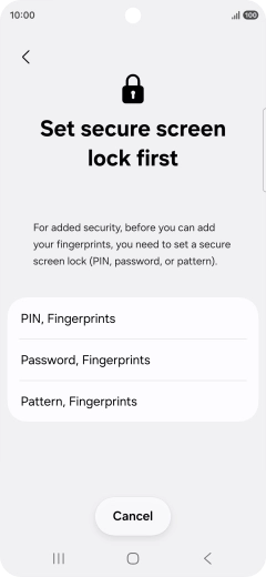 Press the required phone lock code and follow the instructions on the screen to create an additional phone lock code.