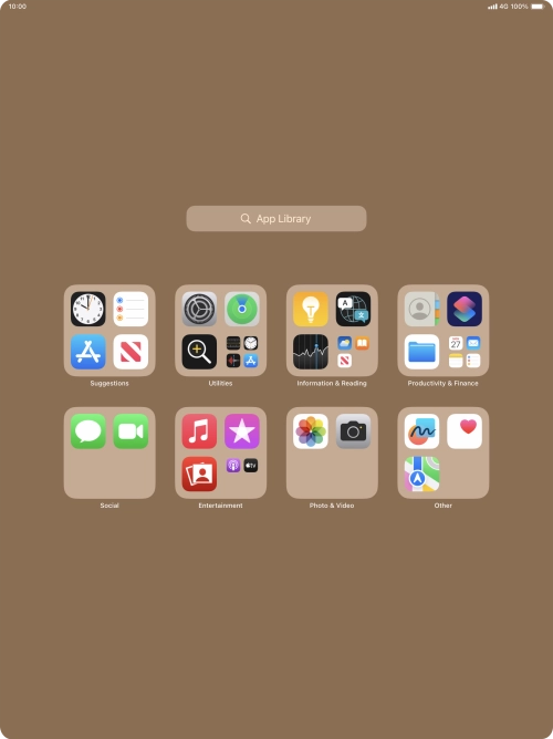 Press the required app.