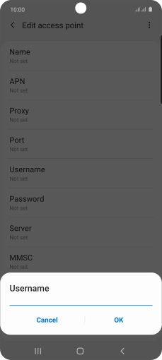Key in eesecure and press OK.