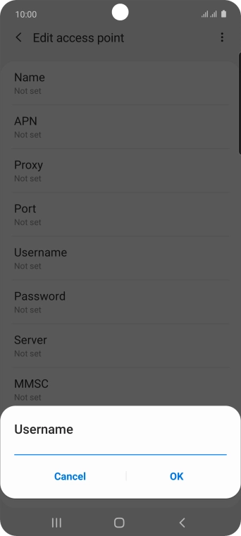 Key in eesecure and press OK.