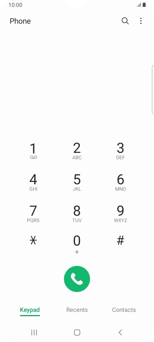 Press the menu icon.