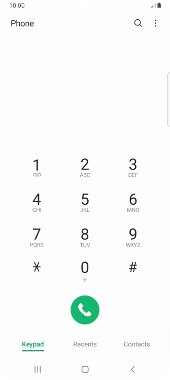 Press the menu icon.