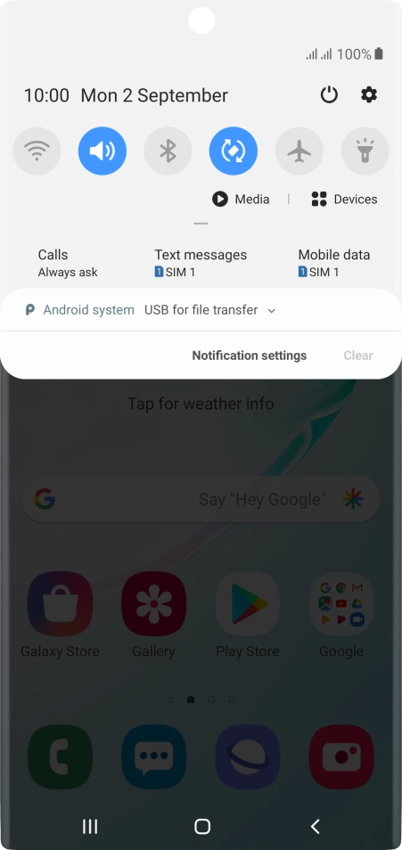 Press Android system.