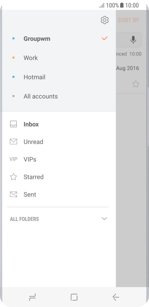 Press the settings icon.