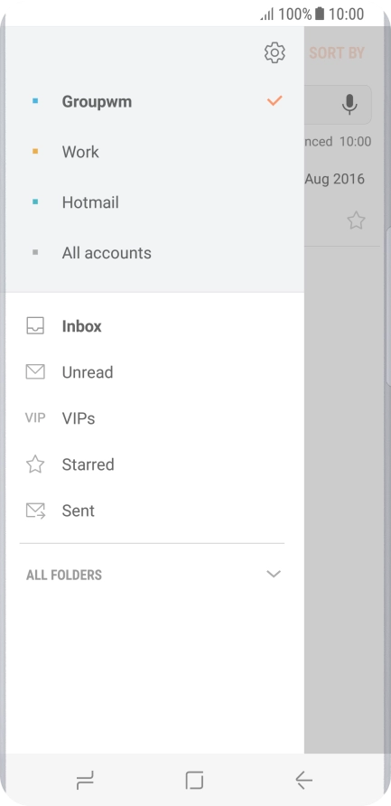 Press the settings icon.