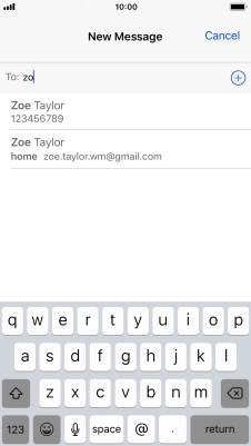 Press the required contact.