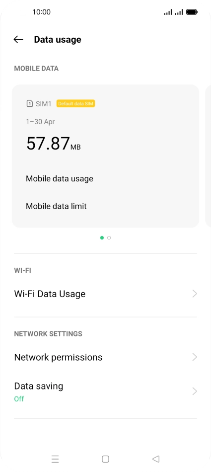 The total data usage is displayed.
