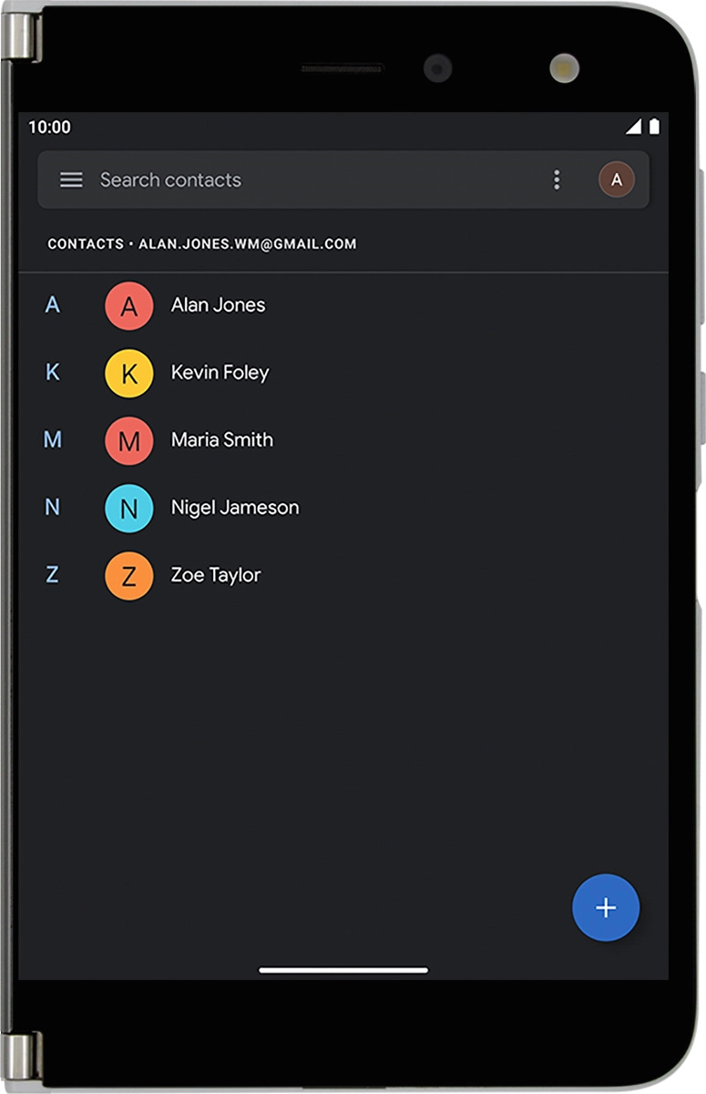 Press the required contact.