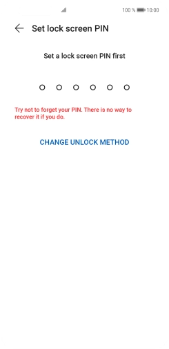 Press CHANGE UNLOCK METHOD.