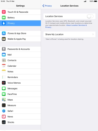 Press the indicator next to 
