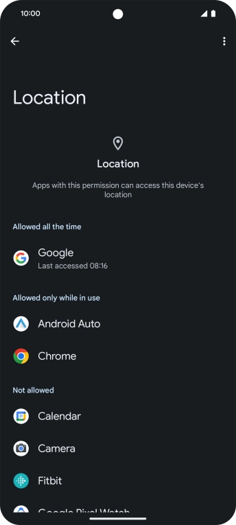 Press the required app.