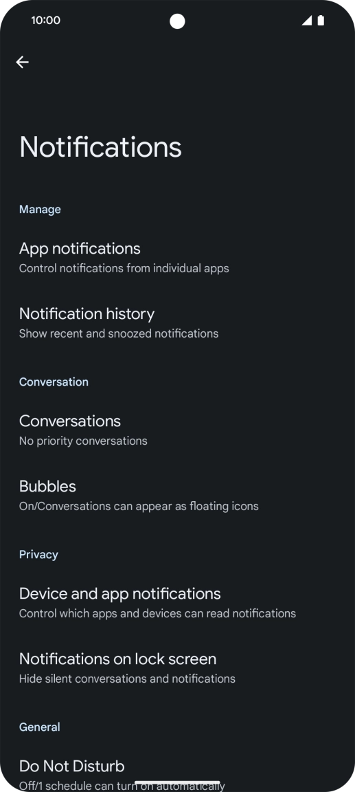 Press App notifications.